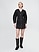Barrel-Sleeve Denim Mini Dress - Black - View 9