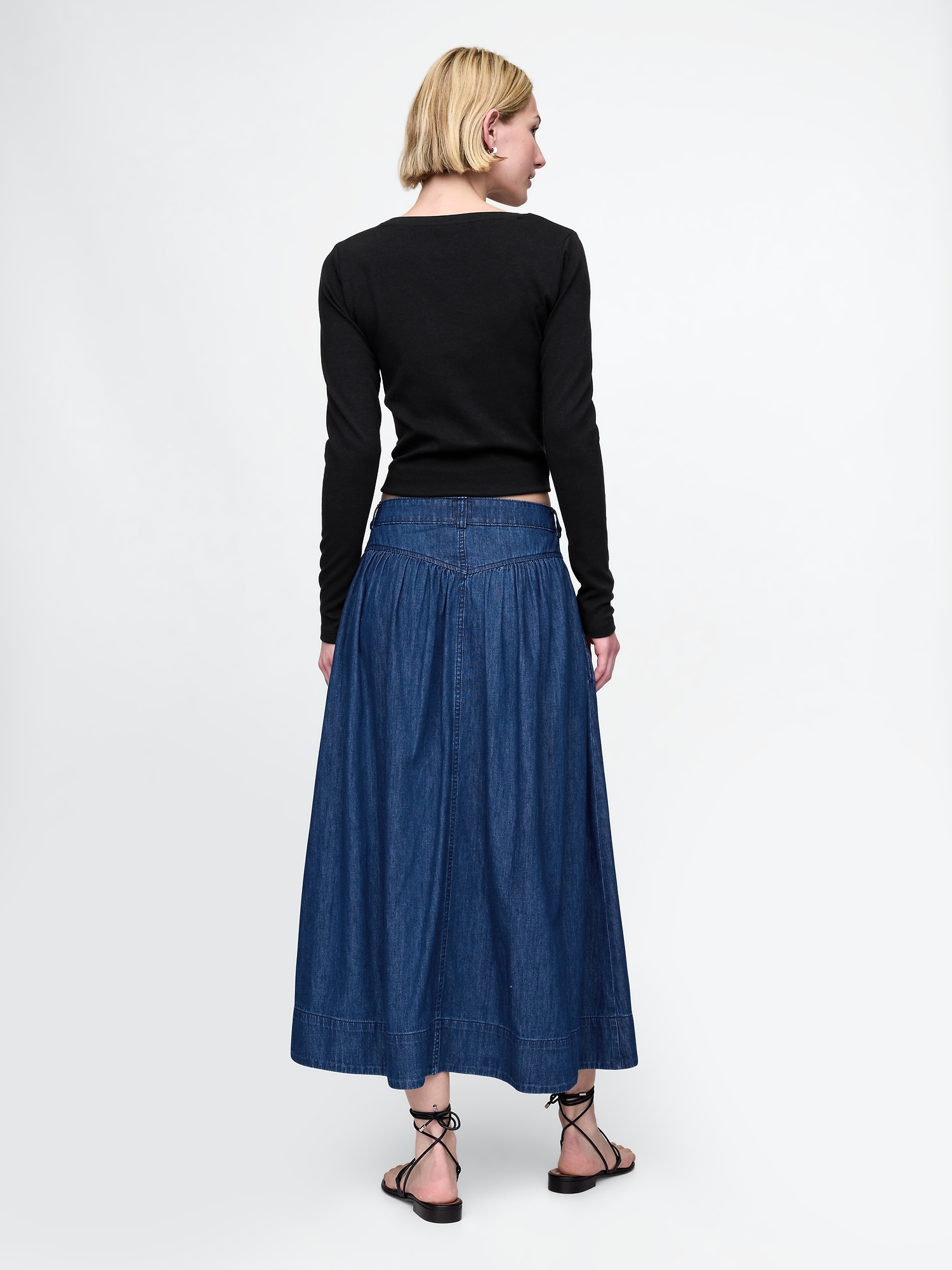 Женские юбки Gap Denim Western Yoke Midi Skirt — фото 2