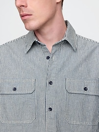 Denim Stripe Big Shirt