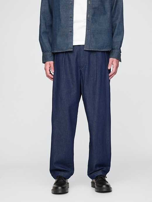 Image number 2 showing, UltraSoft Denim Herringbone Trousers
