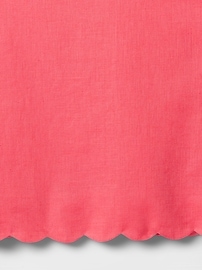 Kids Linen-Cotton Scalloped Top