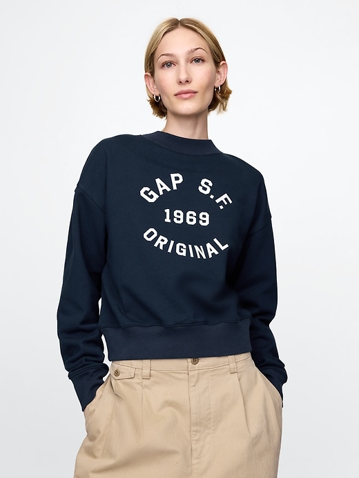Image number 1 showing, Heavyweight French Terry Cropped Sweatshirt