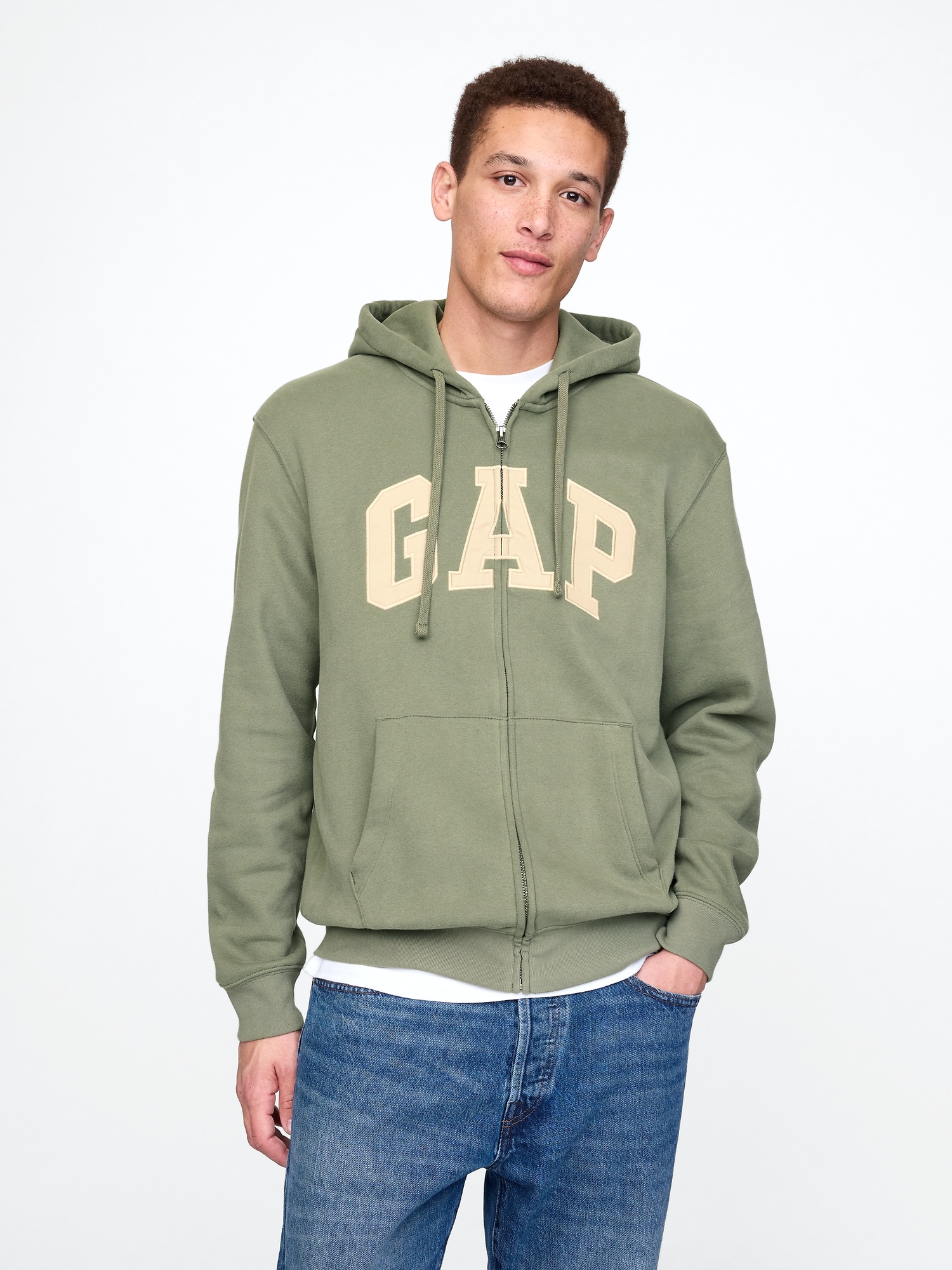 VintageSoft Arch Logo Full-Zip Hoodie