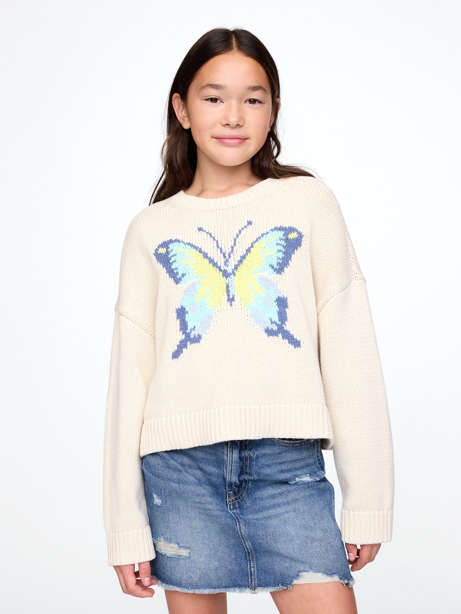 Kids Boxy Butterfly Sweater