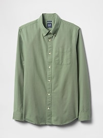 【BAON】[unisex] Moons Oxford Over Shirt TOKYO FIT - 134 Casual Button Down Oxford Botanical Dye