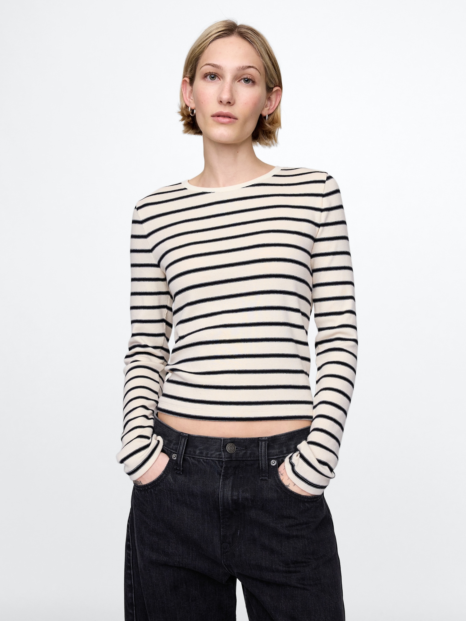 Modern Rib Cropped T-Shirt
