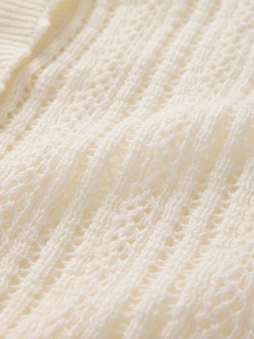 Image number 4 showing, Linen-Blend Pointelle Cardigan