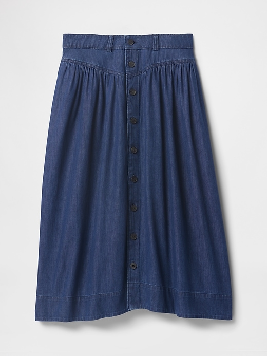 Image number 5 showing, Denim Western Yoke Midi Skirt