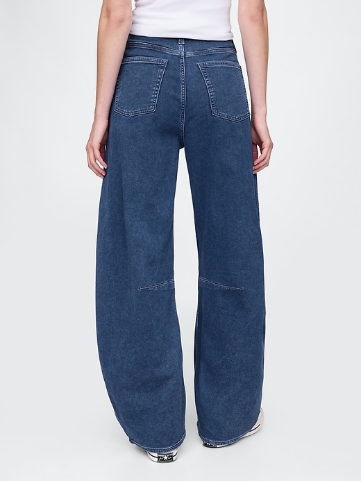 Image number 4 showing, High Rise Knit Horseshoe Jeans