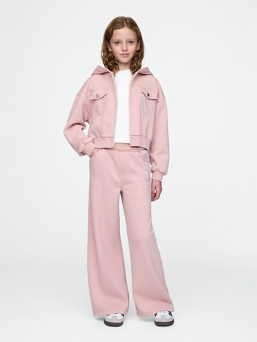 Image number 3 showing, Kids VintageSoft Cropped Zip Hoodie