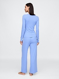 Mini Rib Wide-Leg PJ Pants