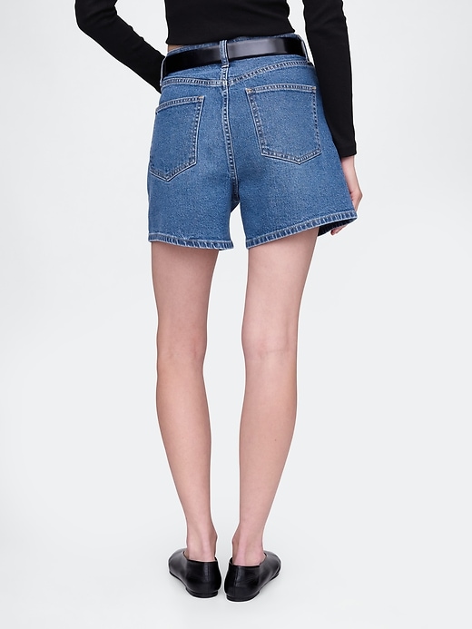 Image number 5 showing, 4.75" High Rise A-Line Denim Short