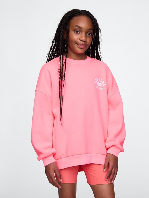 Image number 1 showing, Kids VintageSoft NYC Logo Tunic Sweatshirt