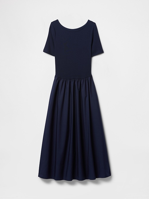 mixed media modern rib maxi dress Women's Modern Mixed Media Maxi Dress by Gap True Black Size XS