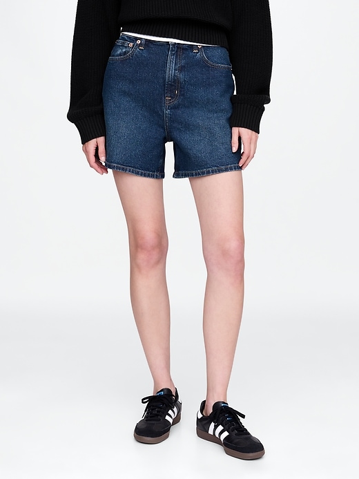 Image number 2 showing, 4.75" High Rise A-Line Denim Short