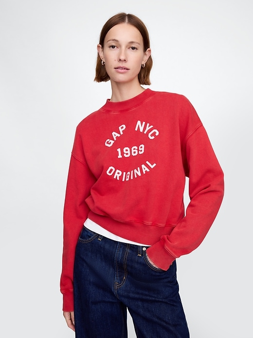 Image number 1 showing, Heavyweight French Terry Cropped Sweatshirt
