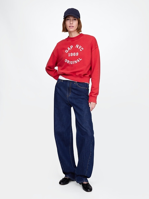Image number 3 showing, Heavyweight French Terry Cropped Sweatshirt