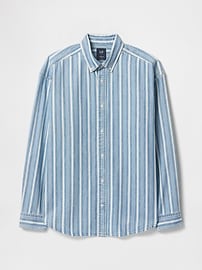 Denim Stripe Big Shirt