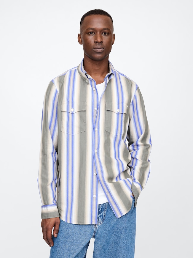 Organic Cotton Poplin Western Shirt