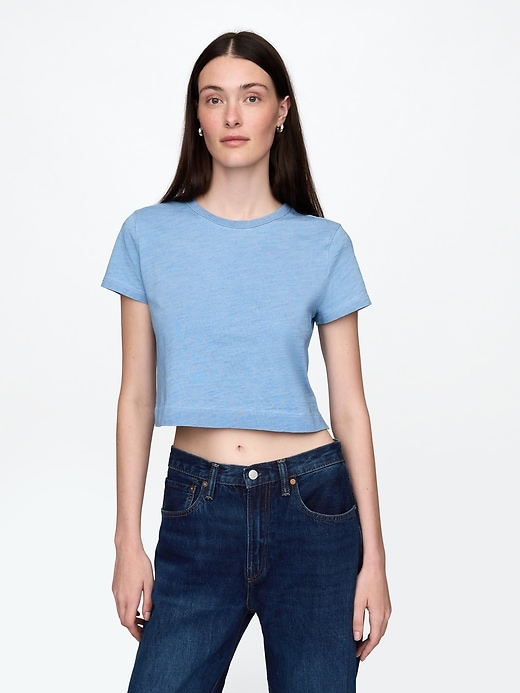 Image number 1 showing, Organic Cotton VintageSoft Cropped T-Shirt