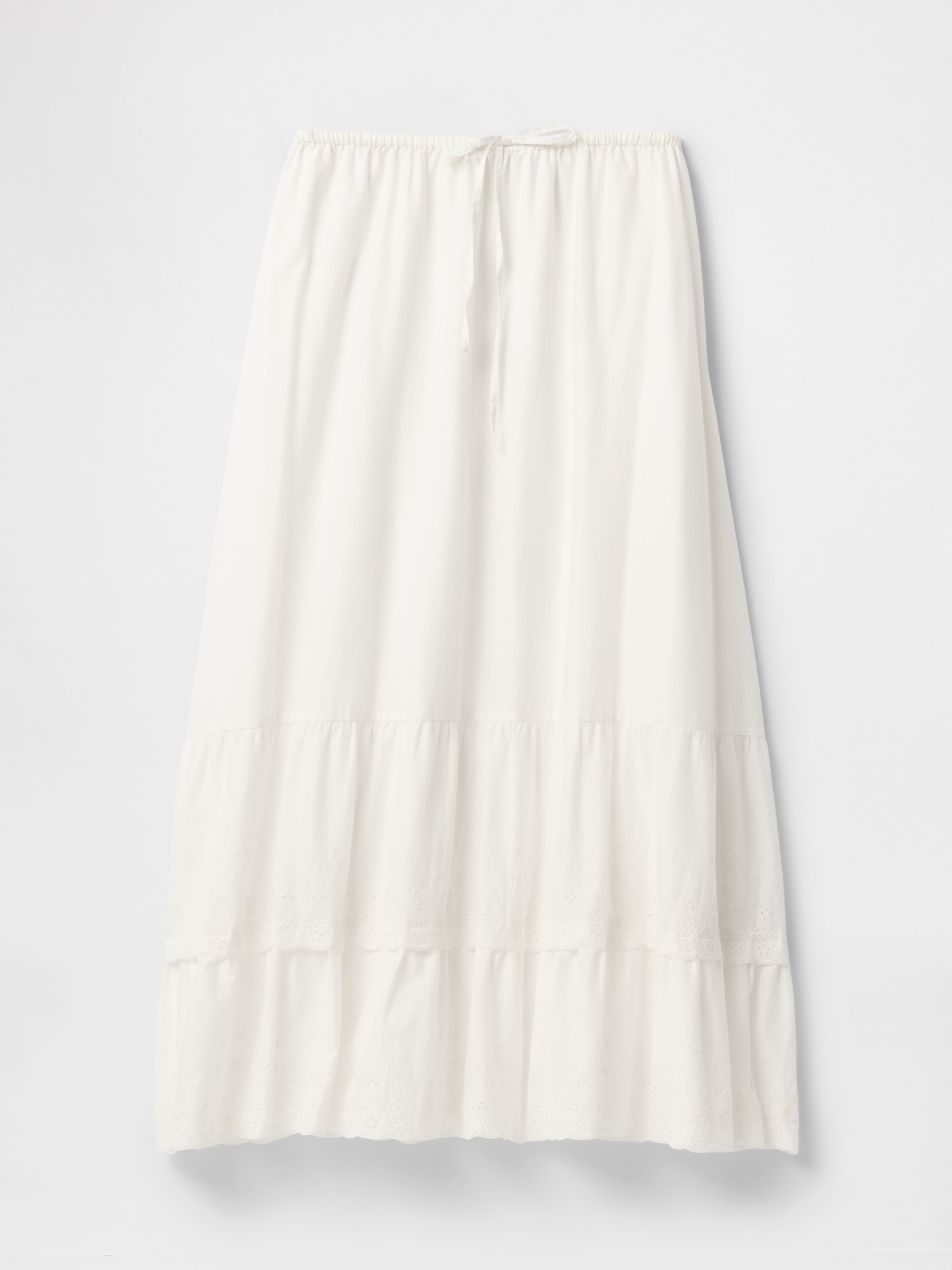 Женские юбки Gap Easy Tiered Eyelet Maxi Skirt — фото 5