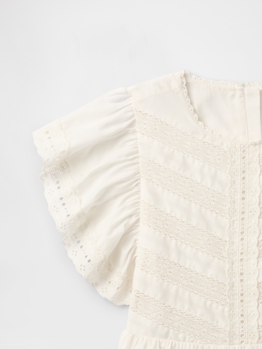 Image number 4 showing, Kids Lace Tiered Ruffle Dress