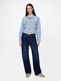 UltraSoft Relaxed Cropped Icon Denim Jacket