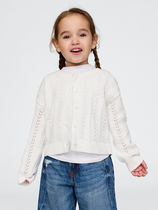 Image number 1 showing, Baby & Toddler Pointelle Cardigan