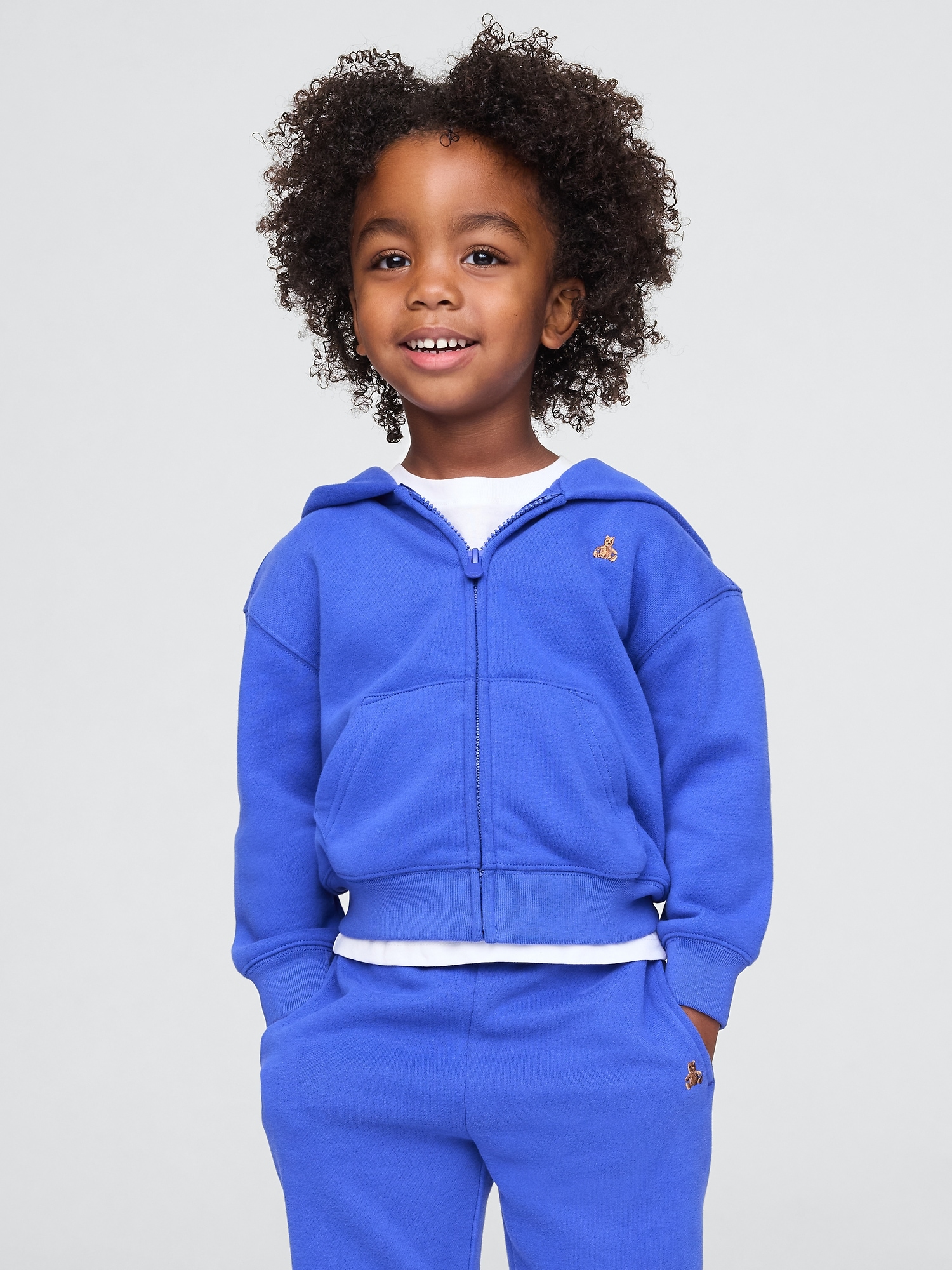 Gap Baby & Toddler Vintagesoft Zip Hoodie In Dazzling Blue