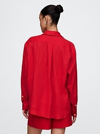 View large product image 38 of 62. 100% Linen Oversized Shirt