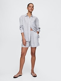 View large product image 19 of 62. 100% Linen Oversized Shirt