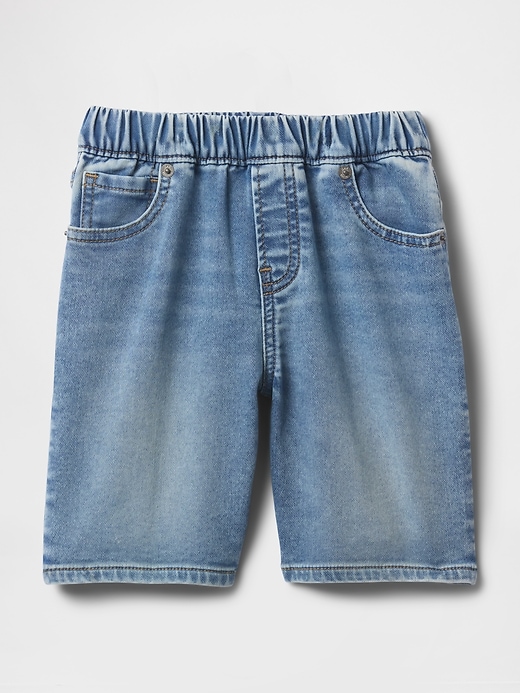 Image number 1 showing, Baby & Toddler Extra Baggy Knit Denim Shorts