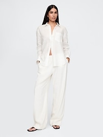 View large product image 61 of 62. 100% Linen Oversized Shirt