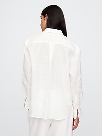 View large product image 60 of 62. 100% Linen Oversized Shirt