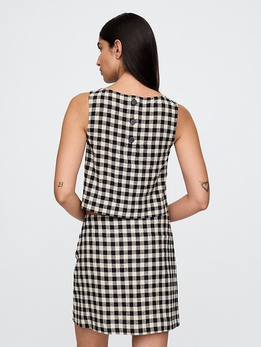 Image number 2 showing, Linen-Blend Shell Tank Top