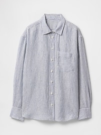 View large product image 21 of 62. 100% Linen Oversized Shirt