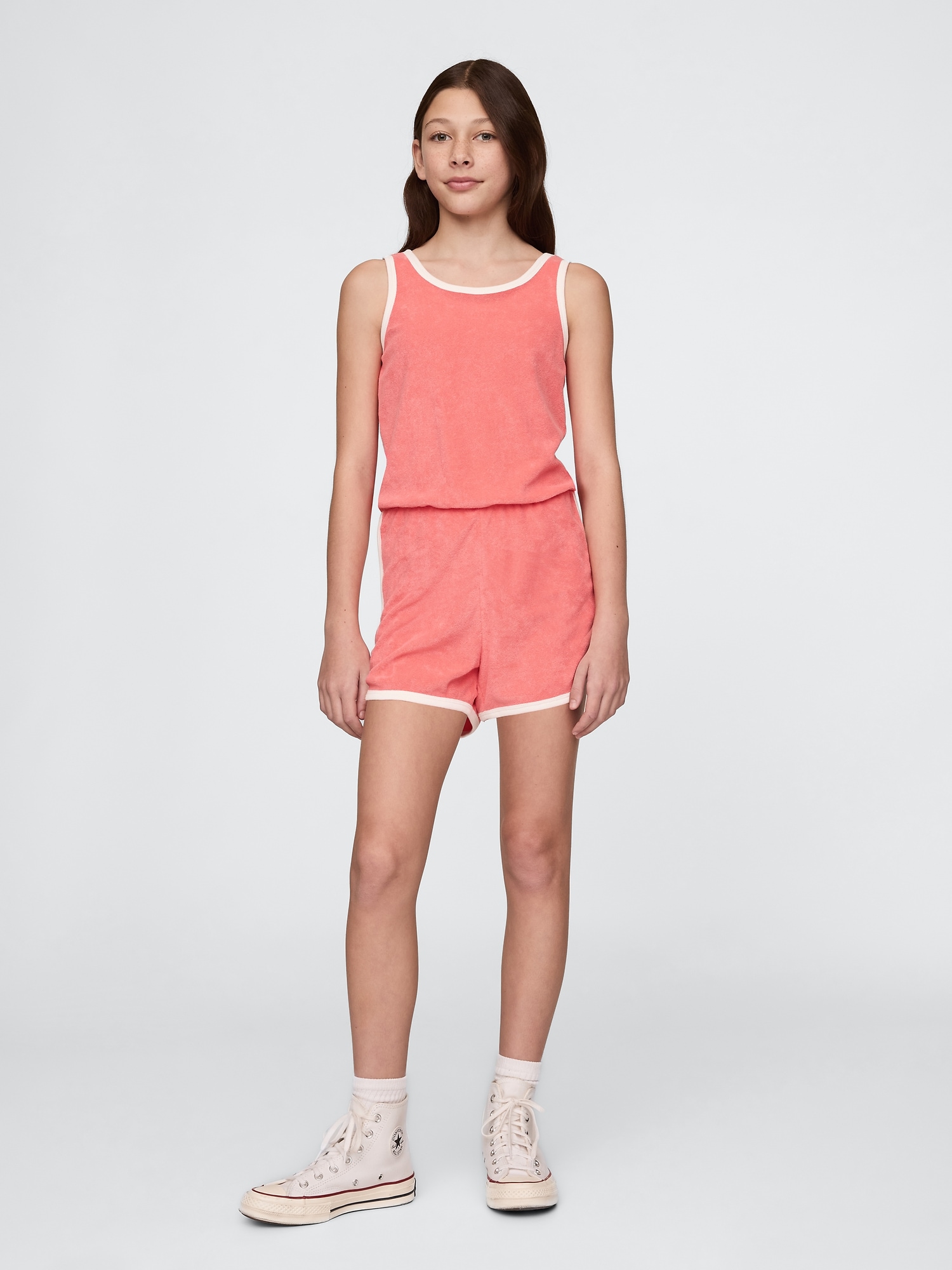 Kids Towel Terry Romper - Pink