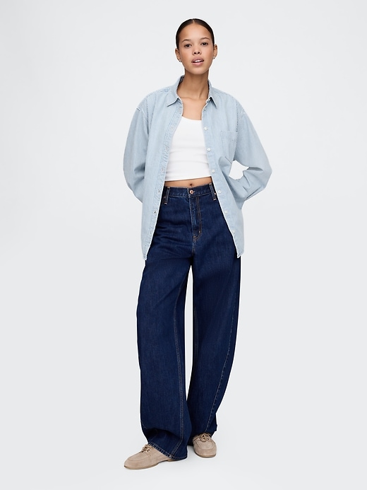Image number 3 showing, Denim Stripe Big Shirt