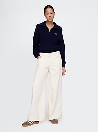100% Cotton Half-Zip Pullover Sweater