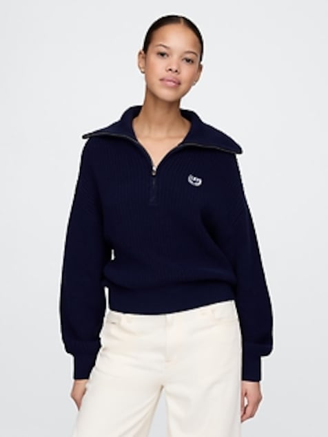 100% Cotton Half-Zip Pullover Sweater