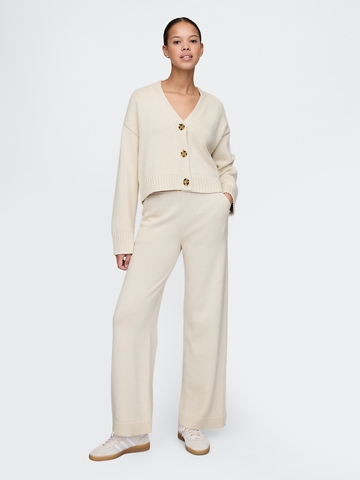 Image number 1 showing, 100% Cotton Relaxed Sweater Pants