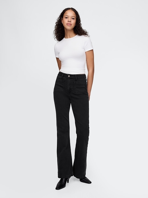 Image number 1 showing, Curvy High Rise '70s Flare Jeans