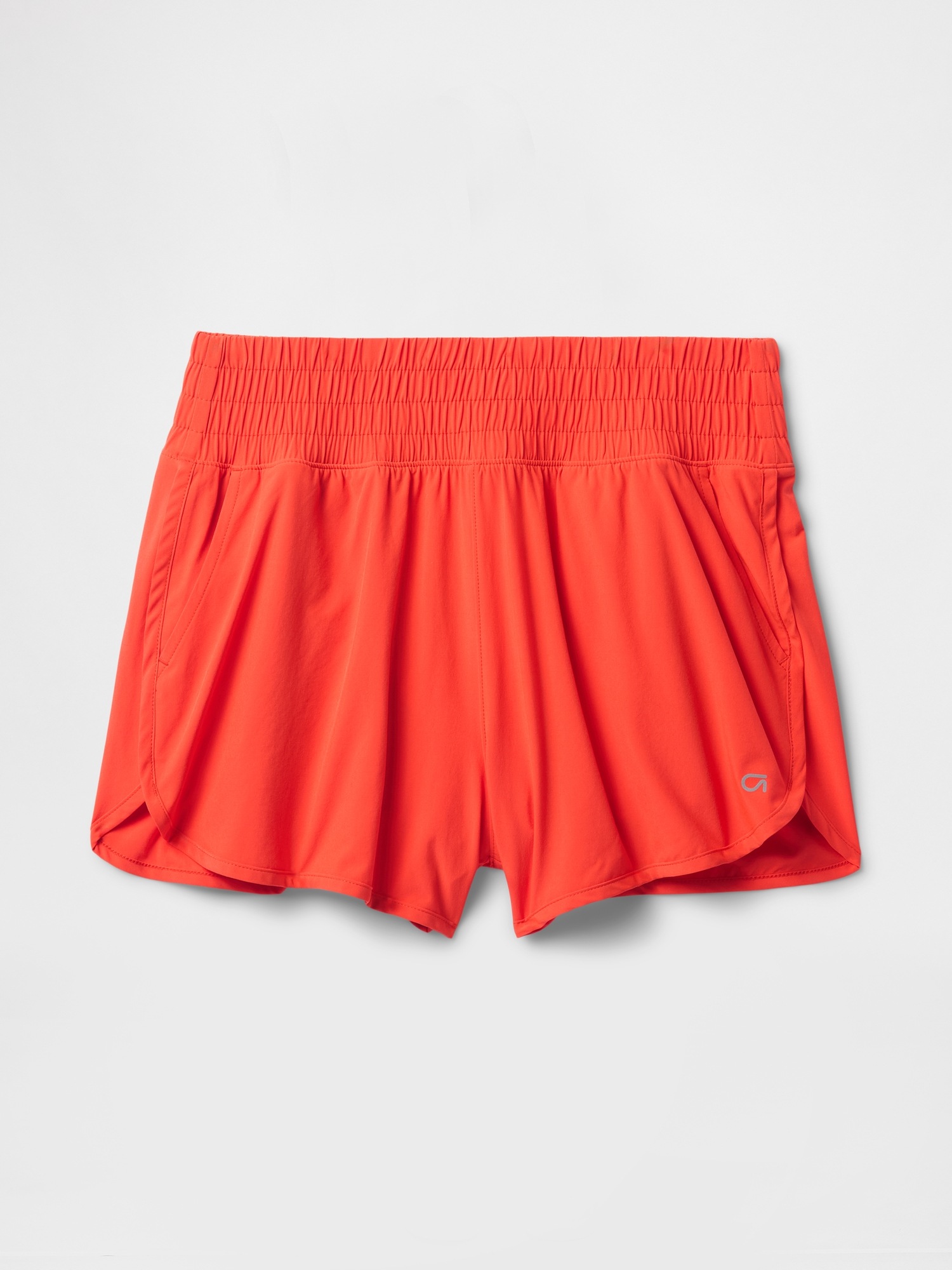 Женские шорты Gap GapFit High Rise Running, цвет: Неоновый оранжевый — фото 5