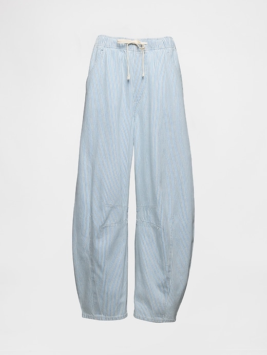 Image number 5 showing, Mid Rise UltraSoft Denim Stripe Easy Horseshoe Jeans