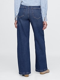 Curvy High Rise Stride Wide-Leg Jeans
