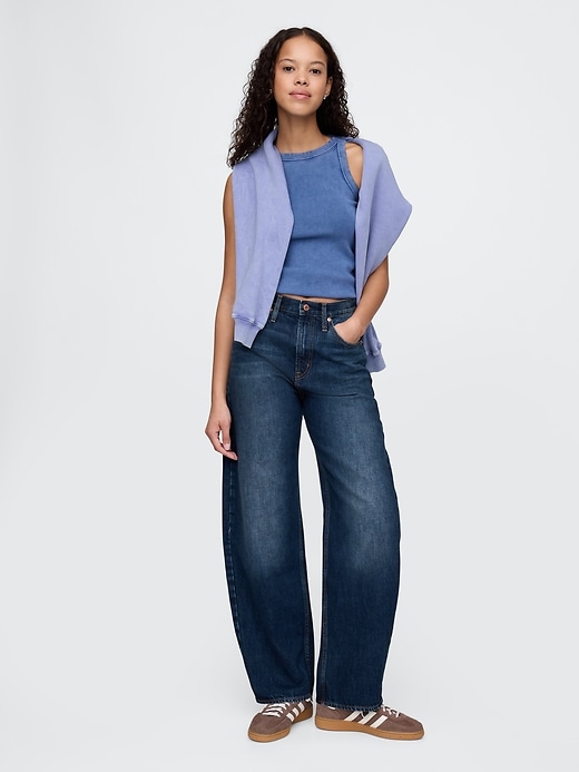 High Rise Barrel Jeans | Gap