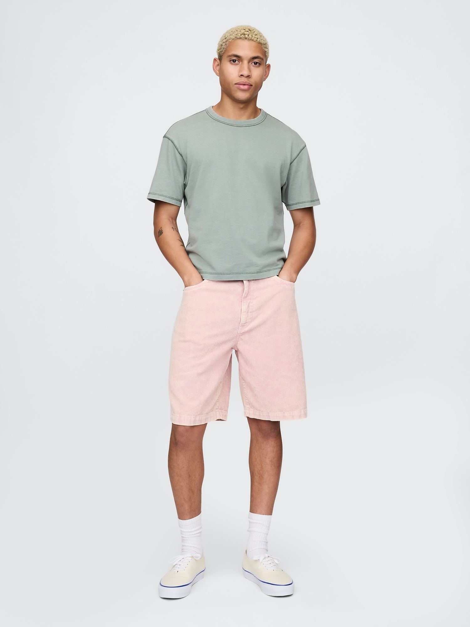 Washed Corduroy Shorts