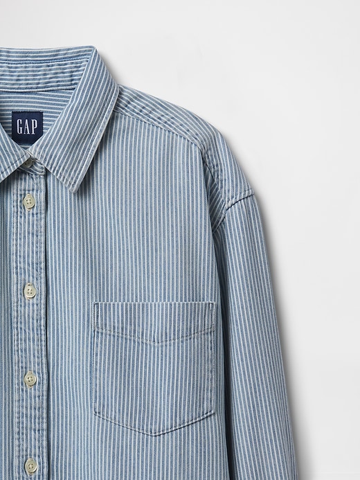 Image number 4 showing, Denim Stripe Big Shirt
