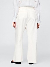 365 High Rise Linen-Blend Trousers