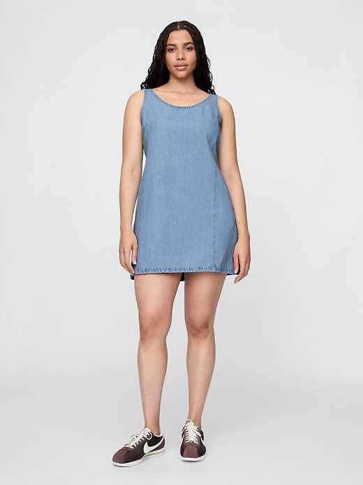 Image number 5 showing, UltraSoft Denim Mini Shift Dress